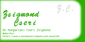 zsigmond cseri business card